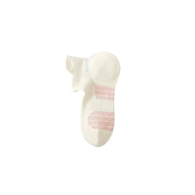 Lightly movable women's boat socks with back cuffs
