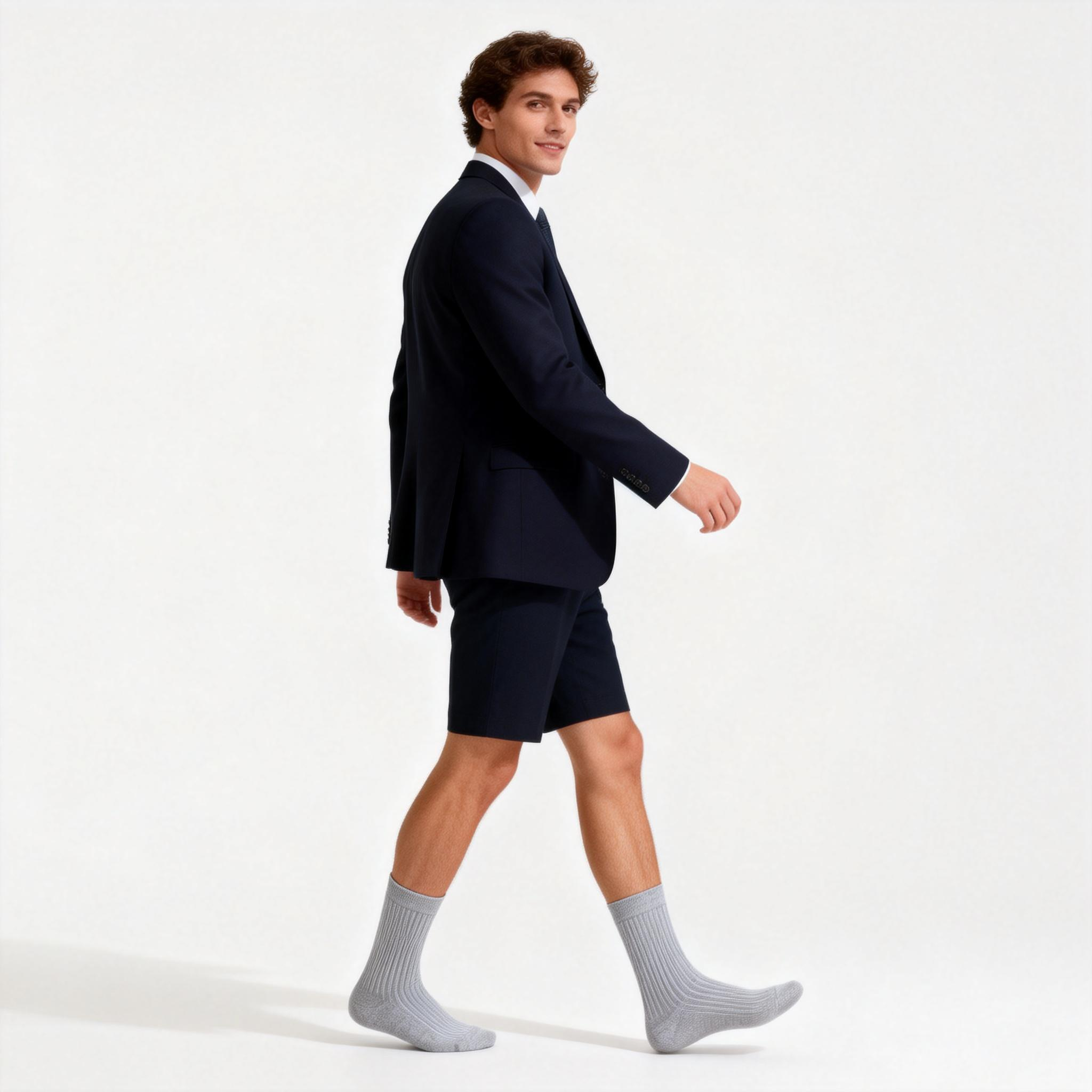 Men's 5-pair pack business seamless mid-calf socks