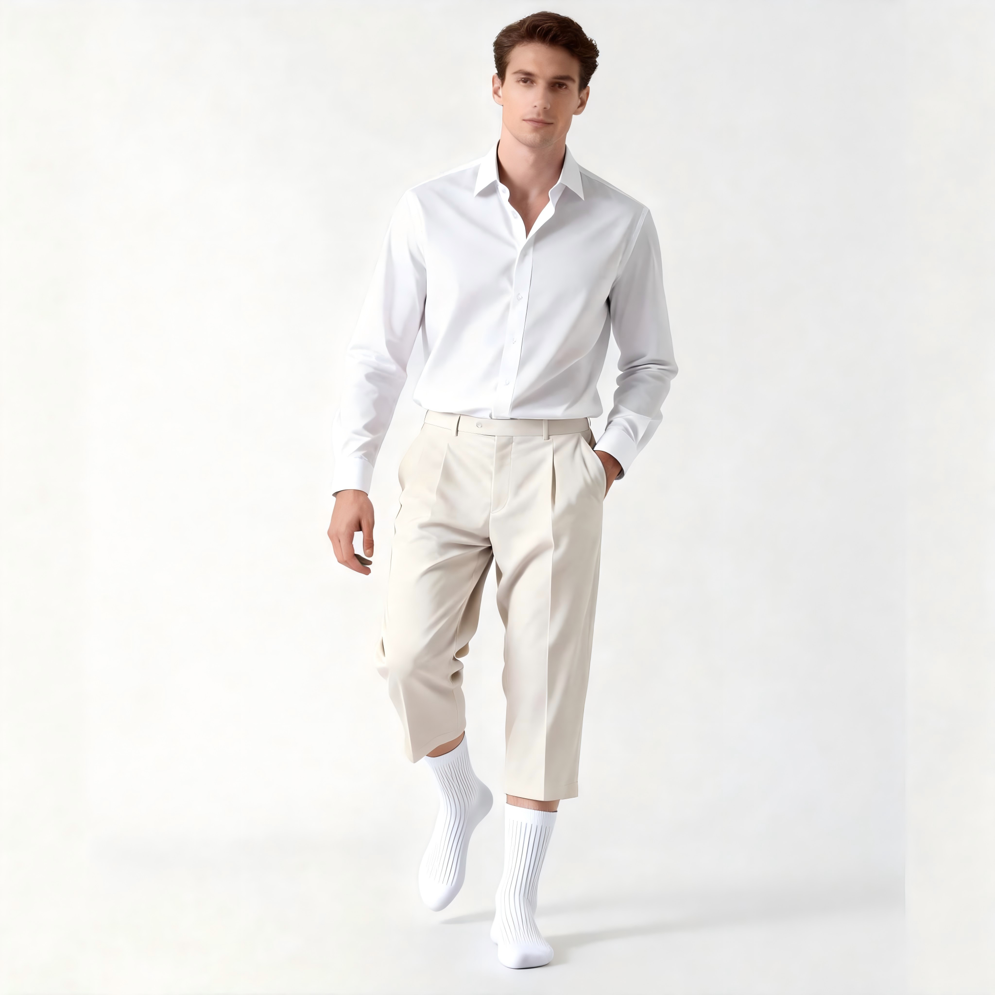 Men's 5-pair pack business seamless mid-calf socks