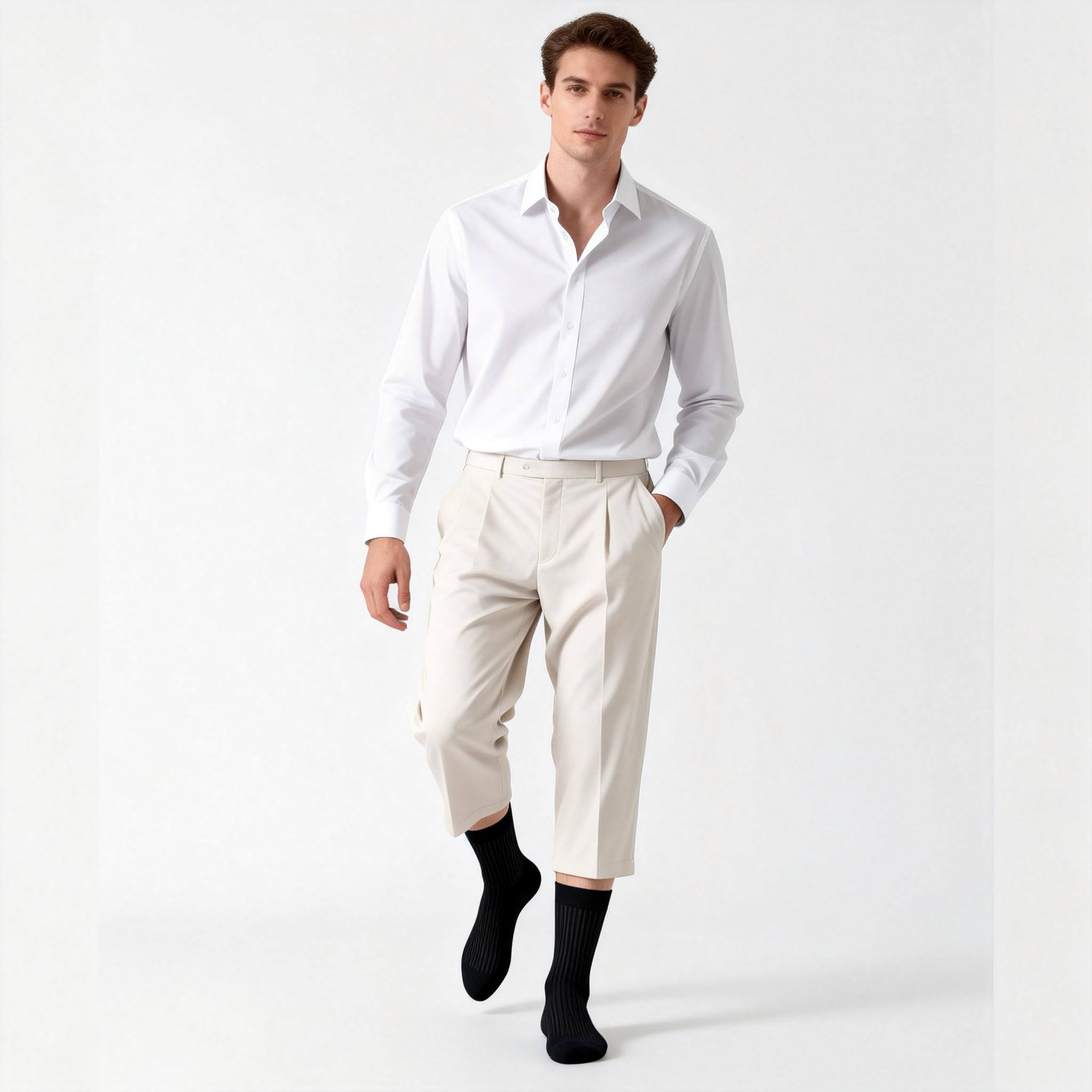 Men's 5-pair pack business seamless mid-calf socks